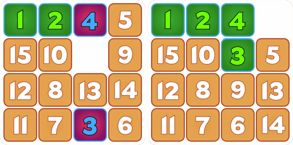 Step 2: Move Tiles 3 and 4 Into Setup Positions