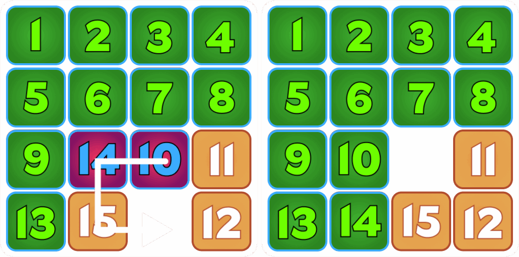 Step 10: Move Tiles 14 and 10 Into Their Final Positions